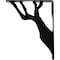 Ekena Millwork Damon Wrought Iron Bracket, (Triple center brace), Powder Coated Black 2"W x 10"D x 12"H BKTM02X10X12TDA - alternate 2